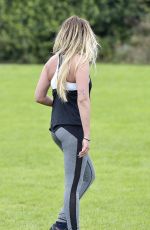 CHARLOTTE CROSBY Workout in Hear To Her Home in Newcastle 08/17/2016