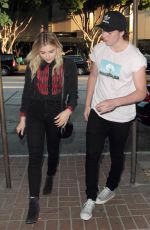 CHLOE MORETZ and Brooklyn Beckham at Madeo Restaurant in Hollywood 08/03/2016