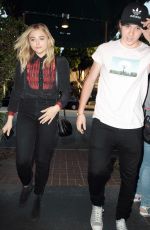 CHLOE MORETZ and Brooklyn Beckham at Madeo Restaurant in Hollywood 08/03/2016