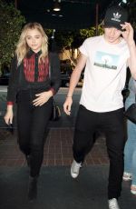 CHLOE MORETZ and Brooklyn Beckham at Madeo Restaurant in Hollywood 08/03/2016