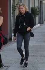 CHLOE MORETZ Arrive at a Gym in Los Angeles 08/19/2016