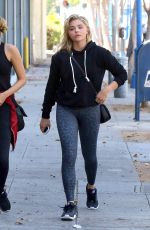 CHLOE MORETZ Arrive at a Gym in Los Angeles 08/19/2016