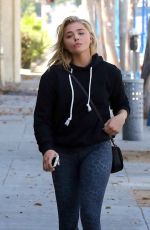 CHLOE MORETZ Arrive at a Gym in Los Angeles 08/19/2016