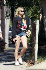 CHLOE MORETZ in Denim SHorts Out in Sherman Oaks 08/17/2016
