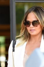CHRISSY TEIGEN Leaves Meche Salon in Beverly Hills 08/26/2016