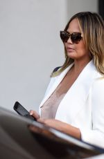 CHRISSY TEIGEN Leaves Meche Salon in Beverly Hills 08/26/2016