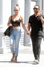 CHRISSY TEIGEN Out and About in New York 08/27/2016