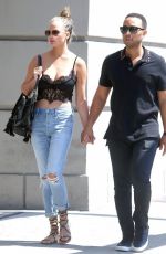 CHRISSY TEIGEN Out and About in New York 08/27/2016