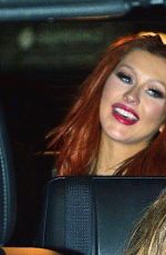 CHRISTINA AGUILERA Leaves a Night Club in New York 08/27/2016