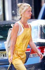 CLAIRE DANES in Yellow Jumpsuit Out in New York 08/17/2016