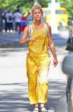 CLAIRE DANES in Yellow Jumpsuit Out in New York 08/17/2016