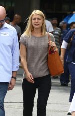 CLAIRE DANES on the Set of 