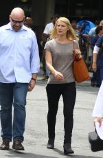 CLAIRE DANES on the Set of 
