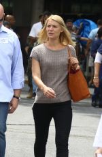 CLAIRE DANES on the Set of 