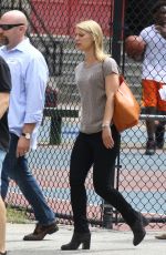 CLAIRE DANES on the Set of 