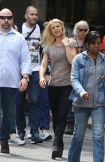 CLAIRE DANES on the Set of 