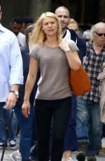 CLAIRE DANES on the Set of 