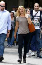 CLAIRE DANES on the Set of 