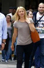 CLAIRE DANES on the Set of 