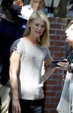 CLAIRE DANES on the Set of 
