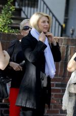 CLAIRE DANES on the Set of 