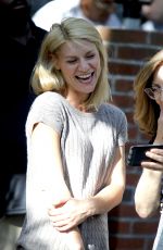 CLAIRE DANES on the Set of 