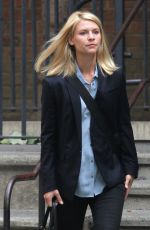 CLAIRE DANES on the Set of 