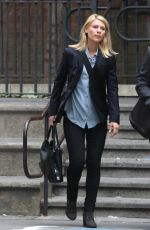 CLAIRE DANES on the Set of 