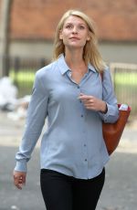 CLAIRE DANES on the Set of 