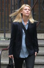 CLAIRE DANES on the Set of 