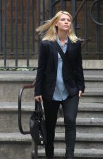 CLAIRE DANES on the Set of 