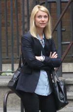 CLAIRE DANES on the Set of 