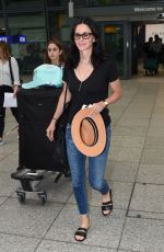 COURTENEY COX at Heathrow Airport in London 08/20/2016