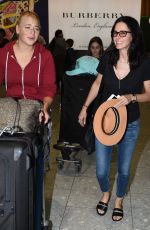 COURTENEY COX at Heathrow Airport in London 08/20/2016