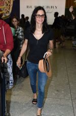 COURTENEY COX at Heathrow Airport in London 08/20/2016