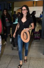 COURTENEY COX at Heathrow Airport in London 08/20/2016