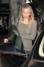 COURTNEY LOVE at Madeo Restaurant in Hollywood 08/07/2016