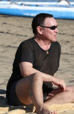 COURTNEY STODDEN in Bikini with Doug Hutchison at Venice Beach 08/17/2016