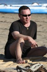 COURTNEY STODDEN in Bikini with Doug Hutchison at Venice Beach 08/17/2016