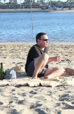 COURTNEY STODDEN in Bikini with Doug Hutchison at Venice Beach 08/17/2016