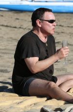 COURTNEY STODDEN in Bikini with Doug Hutchison at Venice Beach 08/17/2016