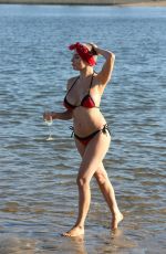 COURTNEY STODDEN in Bikini with Doug Hutchison at Venice Beach 08/17/2016