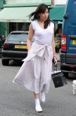 DAISY LOWE Out with Her Dog in Primrose Hill 07/29/2016