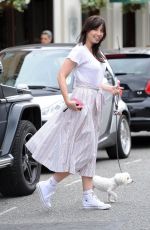 DAISY LOWE Out with Her Dog in Primrose Hill 07/29/2016