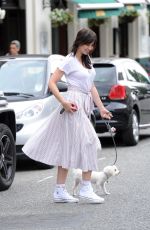 DAISY LOWE Out with Her Dog in Primrose Hill 07/29/2016
