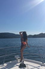 DEMI LOVATO in Bikini at a Boat 08/25/2016 Snapchat Pictures