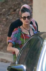 DEMI MOORE Leaves Her Home in Los Angeles 08/14/2016