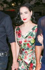 DITA VON TEESE Arrives at Adele Concert in Los Angeles 08/10/2016
