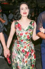 DITA VON TEESE Arrives at Adele Concert in Los Angeles 08/10/2016