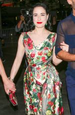 DITA VON TEESE Arrives at Adele Concert in Los Angeles 08/10/2016